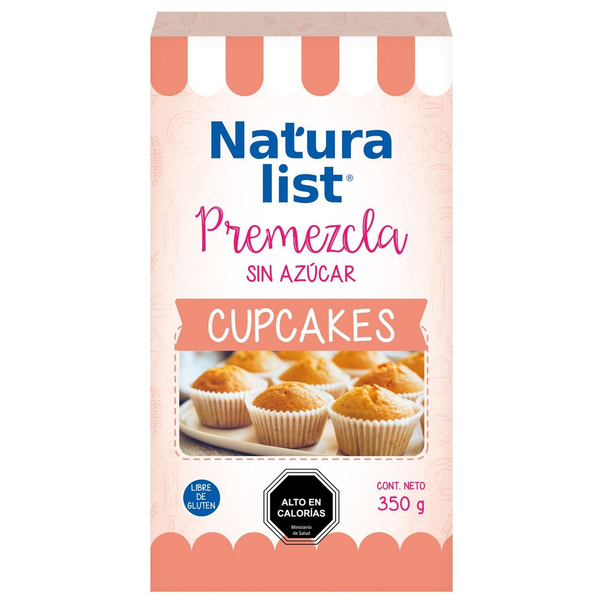 NATURALIST - Premezcla Cupcakes Sin Azúcar Naturalist 350 g