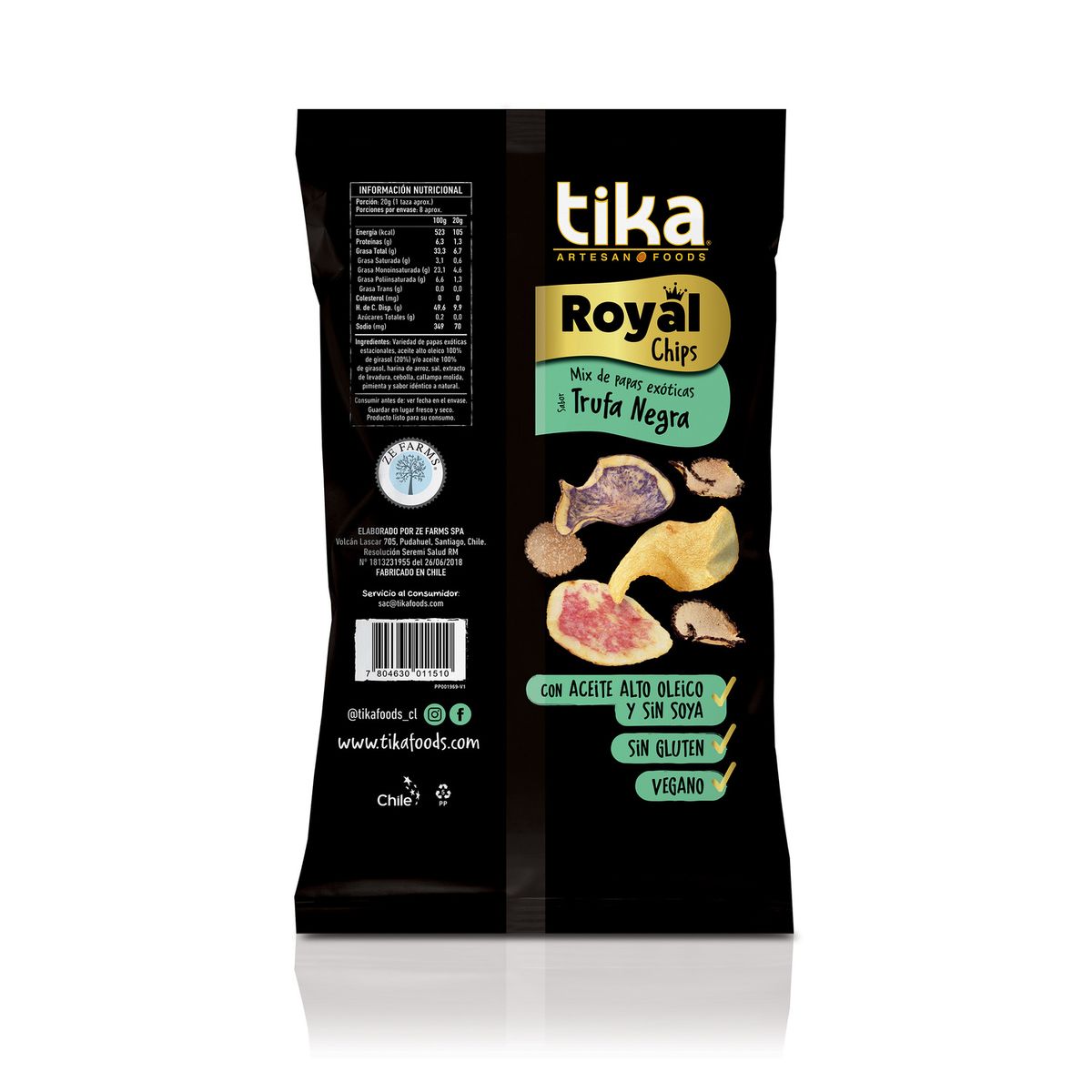 TIKA - Papas Fritas Chips Tika Royal Trufa Negra 150 gr