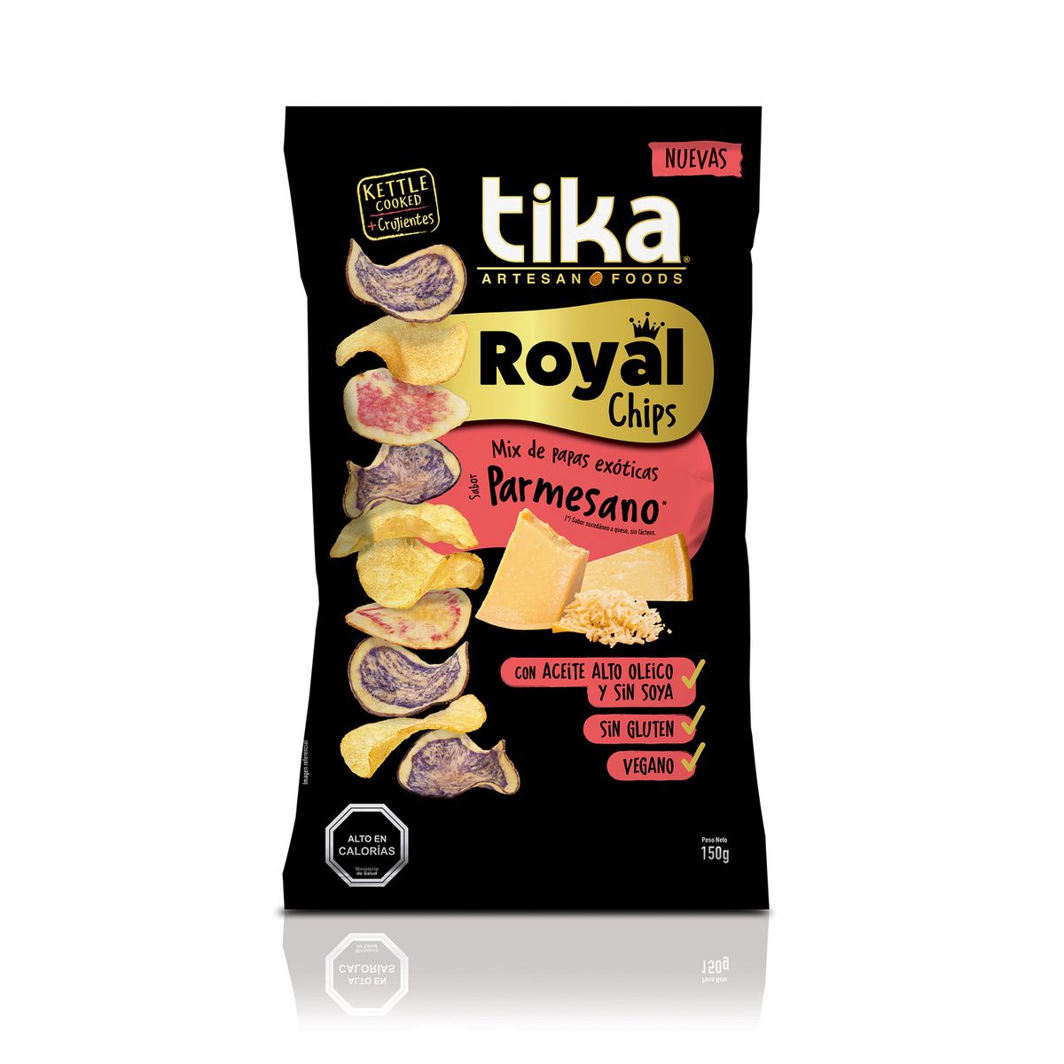 TIKA - Papas Fritas Chips Tika Royal Parmesano Vegano 150 gr