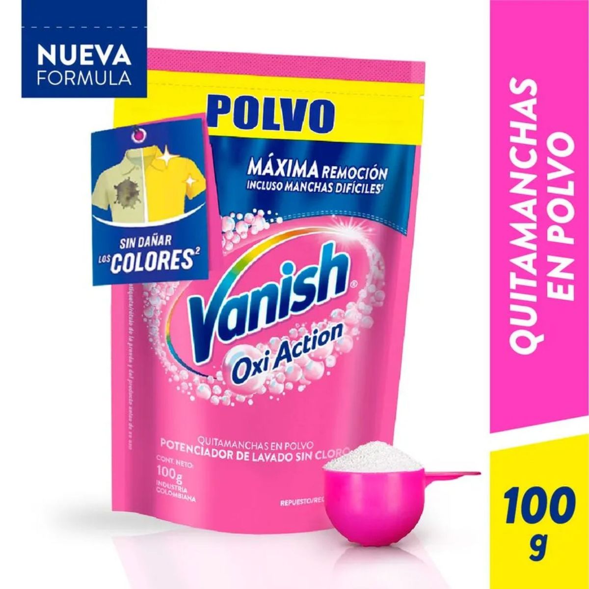 VANISH - Quitamanchas en Polvo Ropa Color Vanish 100 gr