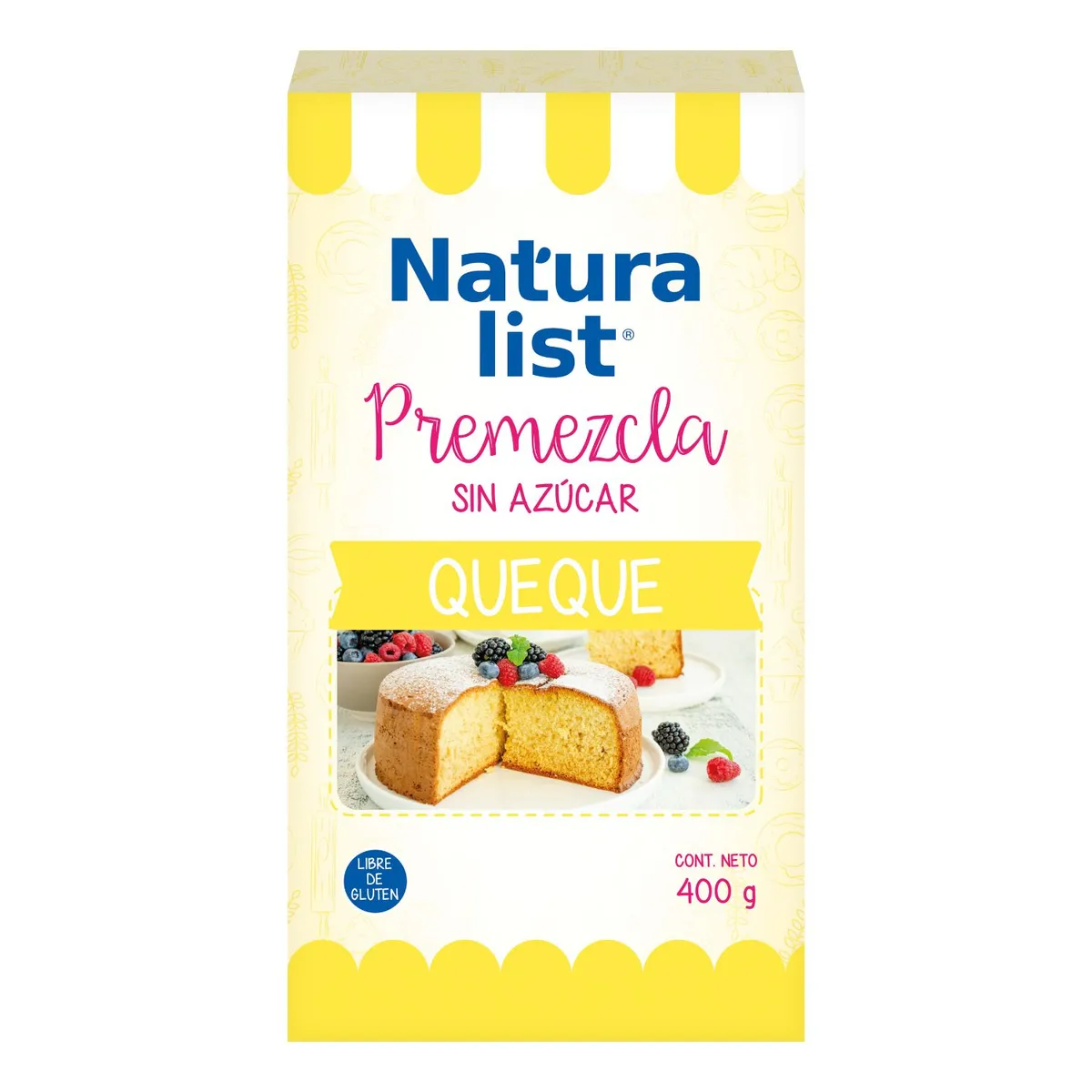 NATURALIST - Premezcla Queque Sin Azúcar Naturalist 400 g