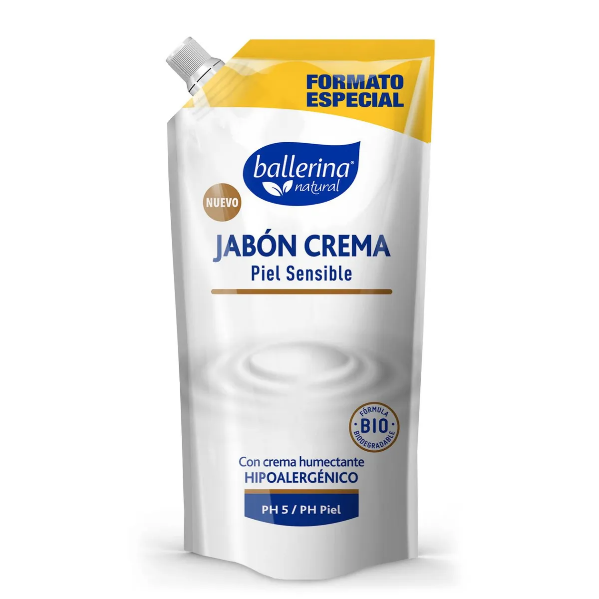 BALLERINA - Jabón Líquido Crema Piel Sensible Doypack Ballerina 450 ml