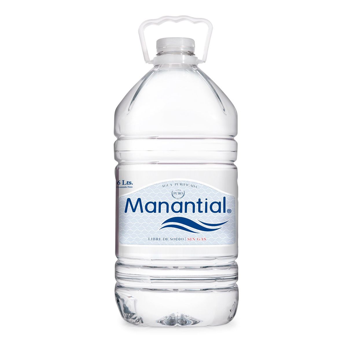 MANANTIAL - Agua Purificada sin Gas Bidón Manantial 6 L