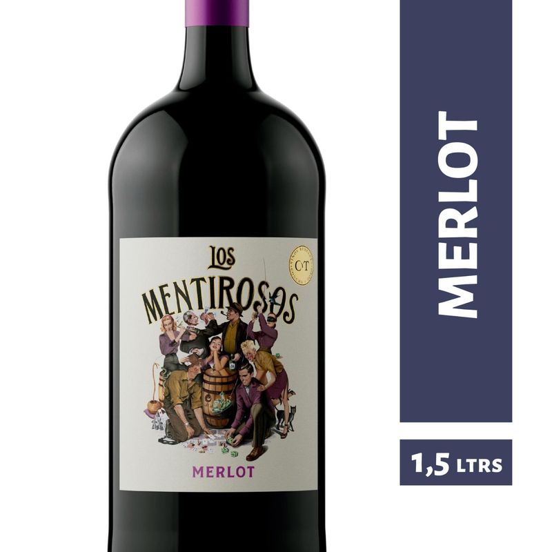 LOS MENTIROSOS - Vino Tinto Merlot Los Mentirosos 12° 1.5 L