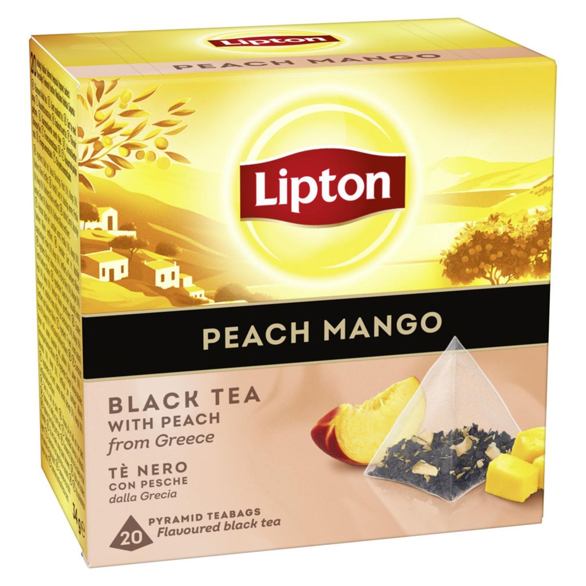 LIPTON - Té Negro Lipton Mango 20 Bolsitas Pirámides