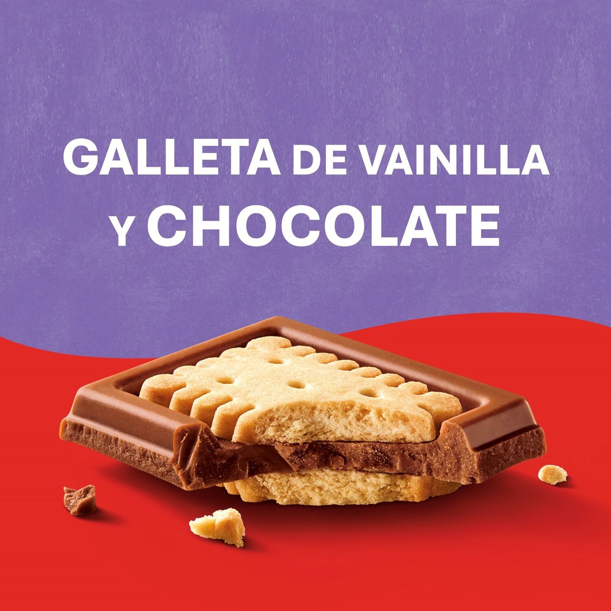 MILKA - Chocolate en Barra con Galleta Sandwich Milka 87 g