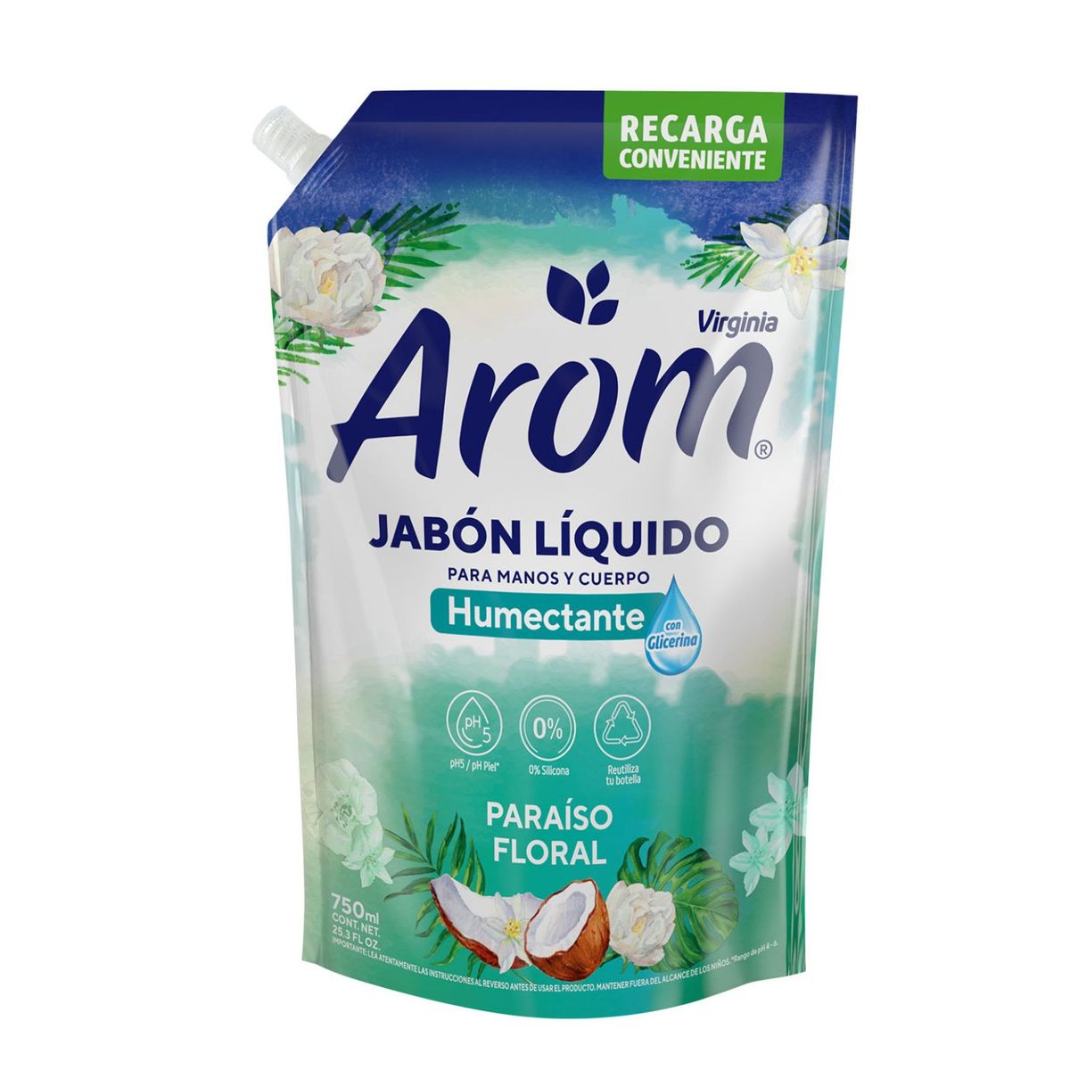 AROM - Jabón Líquido Paraiso Floral Doypack Arom 750 ml
