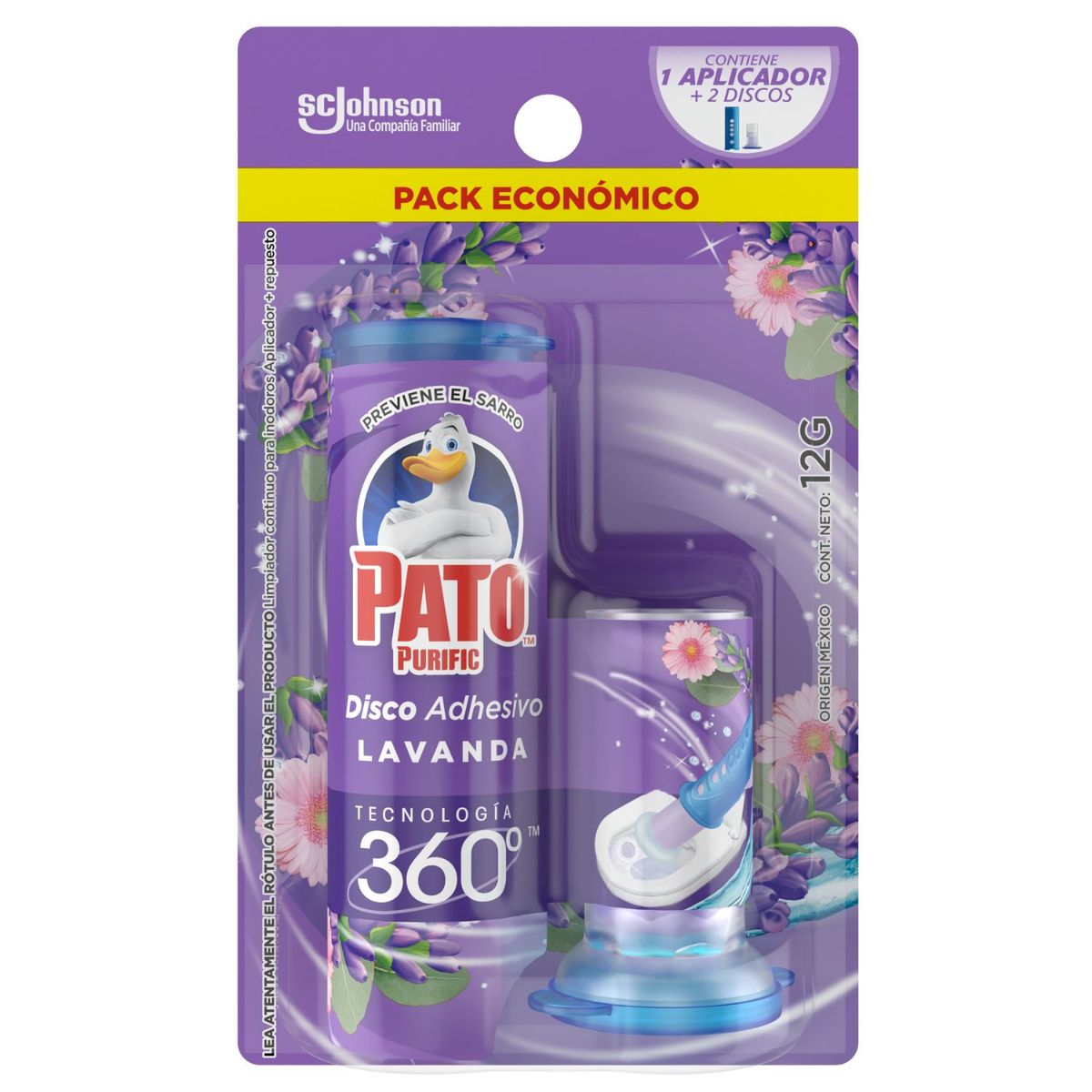 PATO PURIFIC - Discos Adhesivos para Baño Aroma Lavanda Pato Purific 12 g
