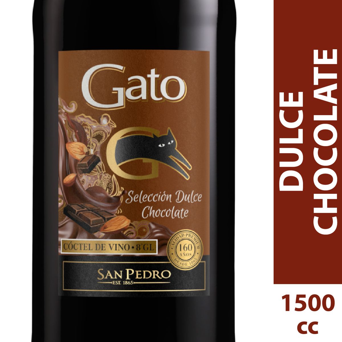 GATO - Cóctel de Vino Dulce Chocolate 8° 1.5 L