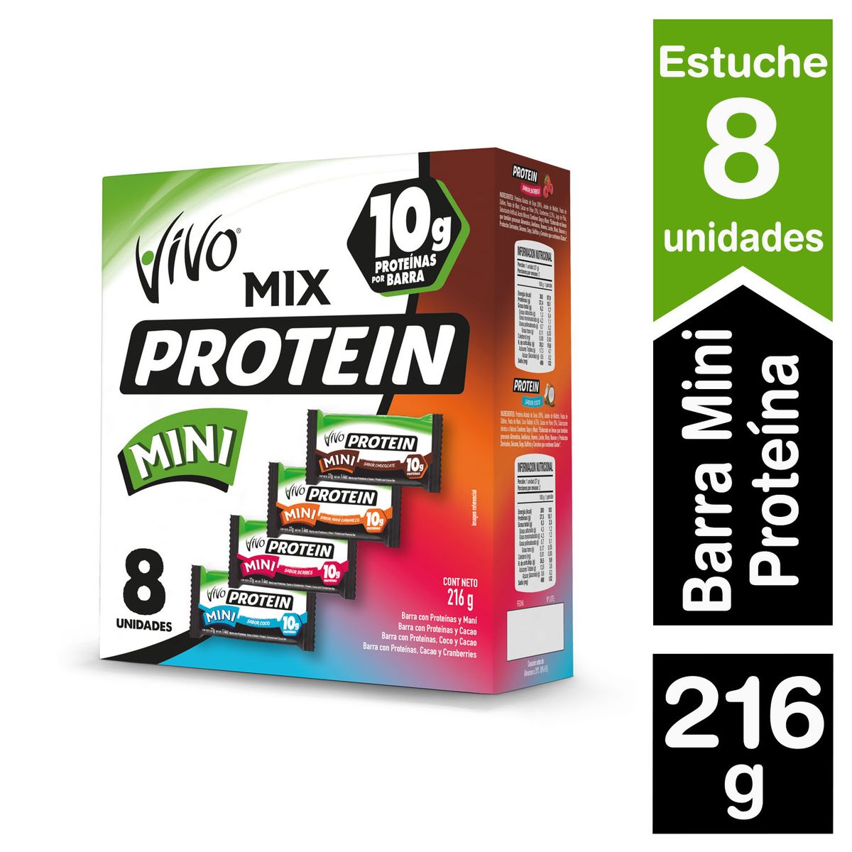 VIVO - Mini Barras de Proteína Vivo Mix 8 x 27 g