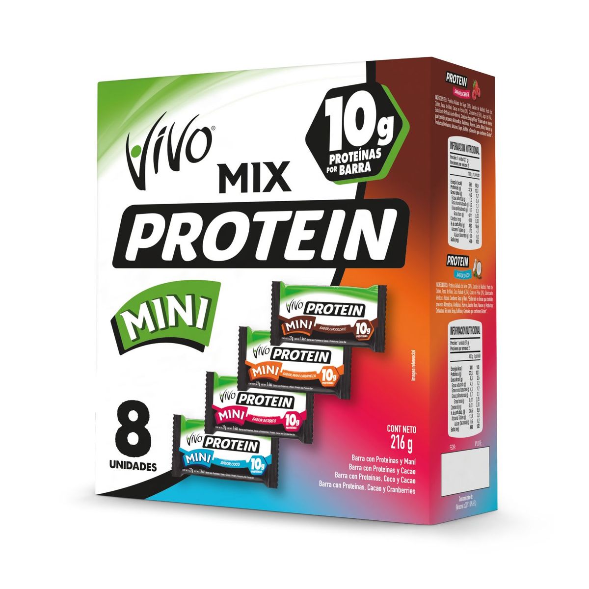 VIVO - Mini Barras de Proteína Vivo Mix 8 x 27 g