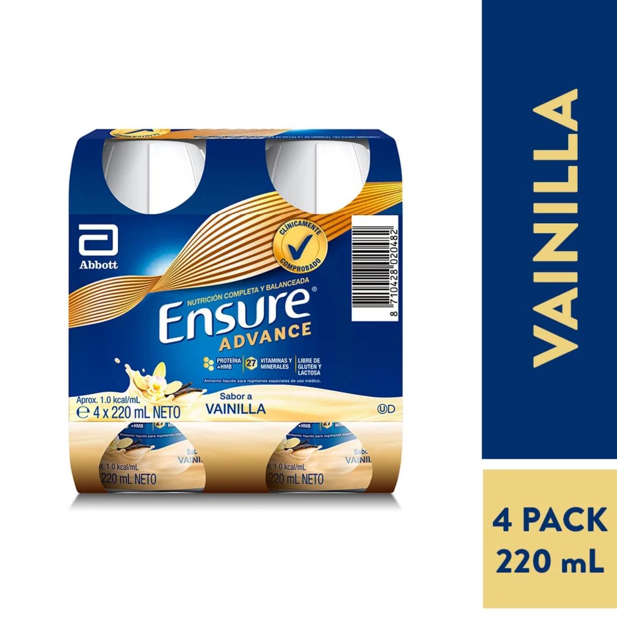 ENSURE ADVANCE - Pack Alimento Nutricional Ensure Advance Sabor Vainilla 4 x 220 ml
