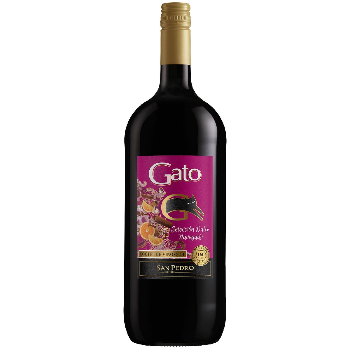 GATO - Cóctel de Vino Dulce Navegado 8° 1.5 L