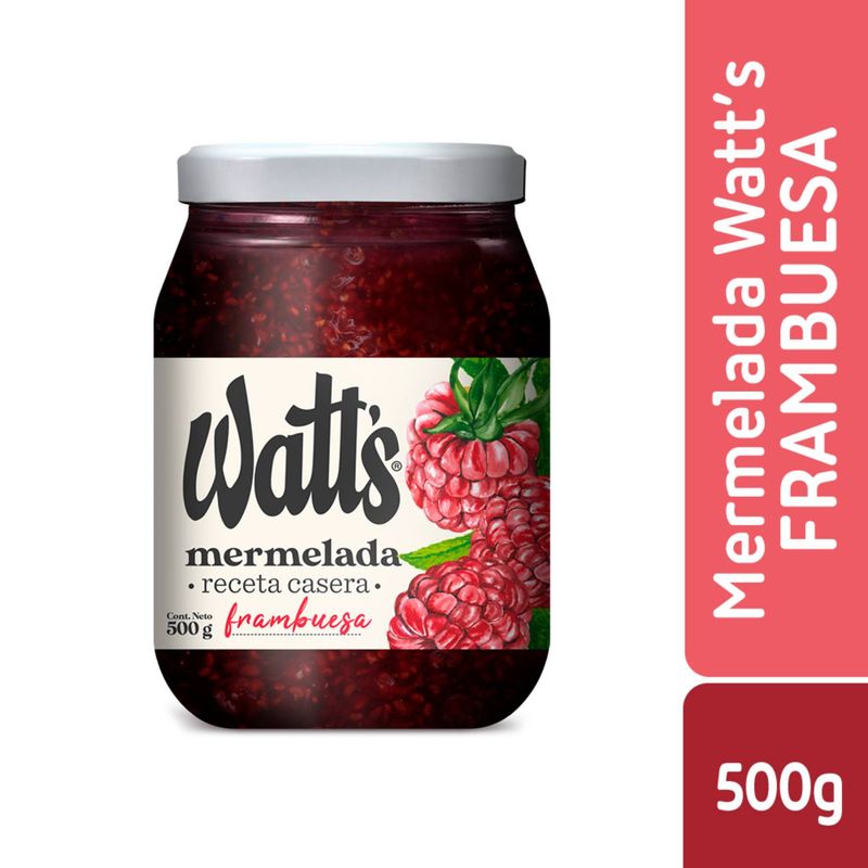 WATTS - Mermelada Watts Frambuesa Receta Casera 500 g