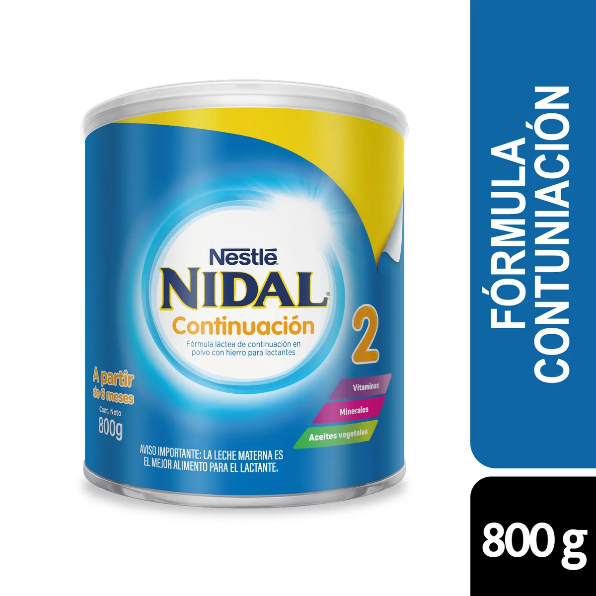 NIDAL - Fórmula Láctea Infantil Nidal Continuación 6+ Meses 800 g