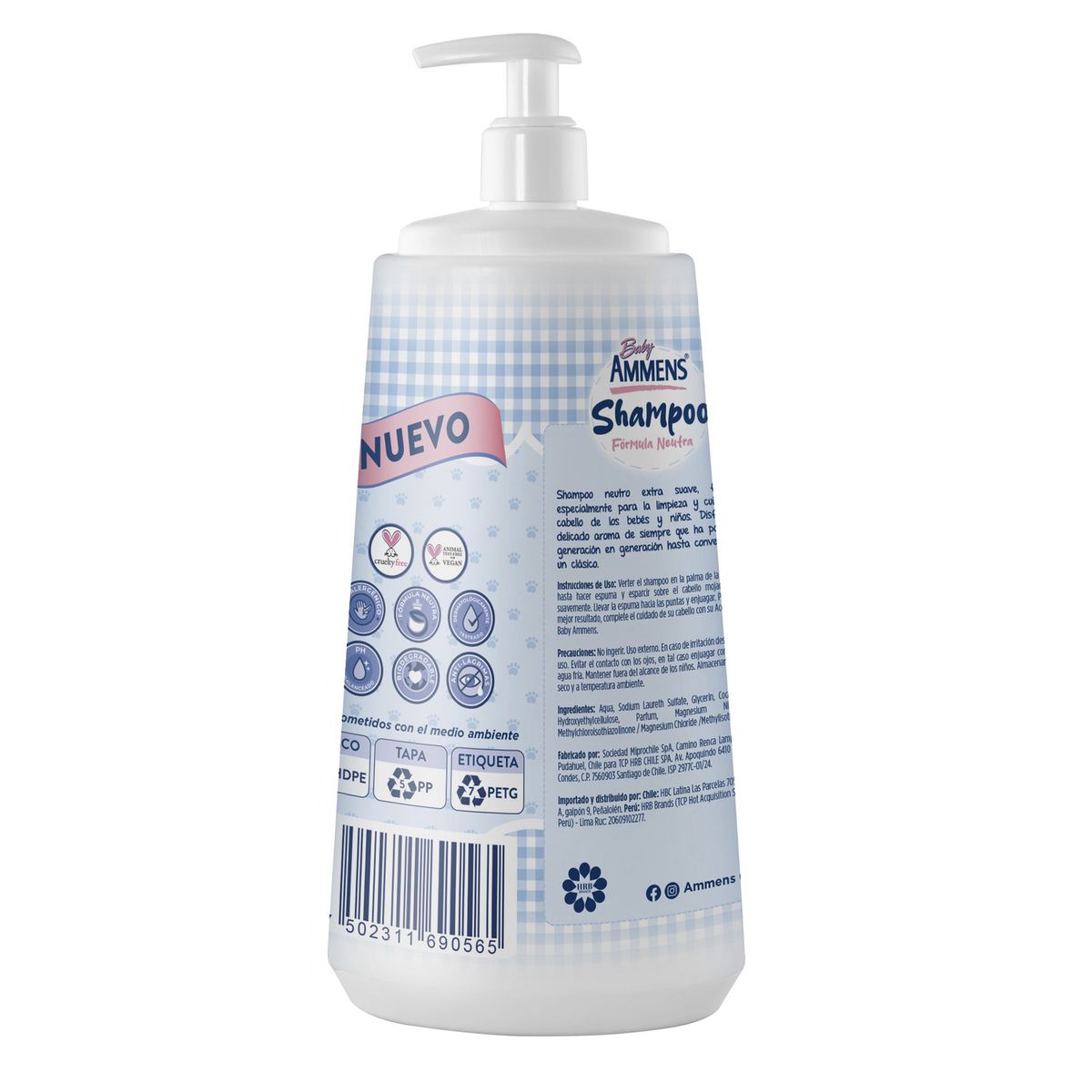 AMMENS - Shampoo Ammens Baby con Dispensador 750 ml