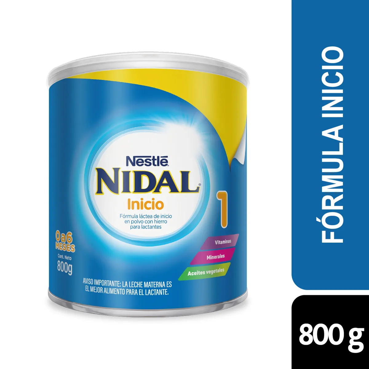 NIDAL - Fórmula Láctea Infantil Nidal Inicio 0 a 6 Meses 800 g