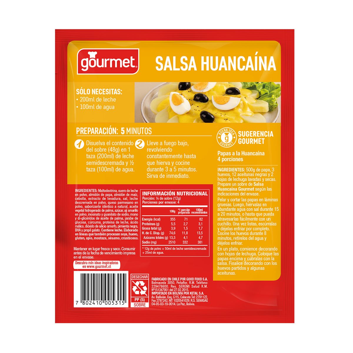 GOURMET - Salsa Huancaína Gourmet 48 g
