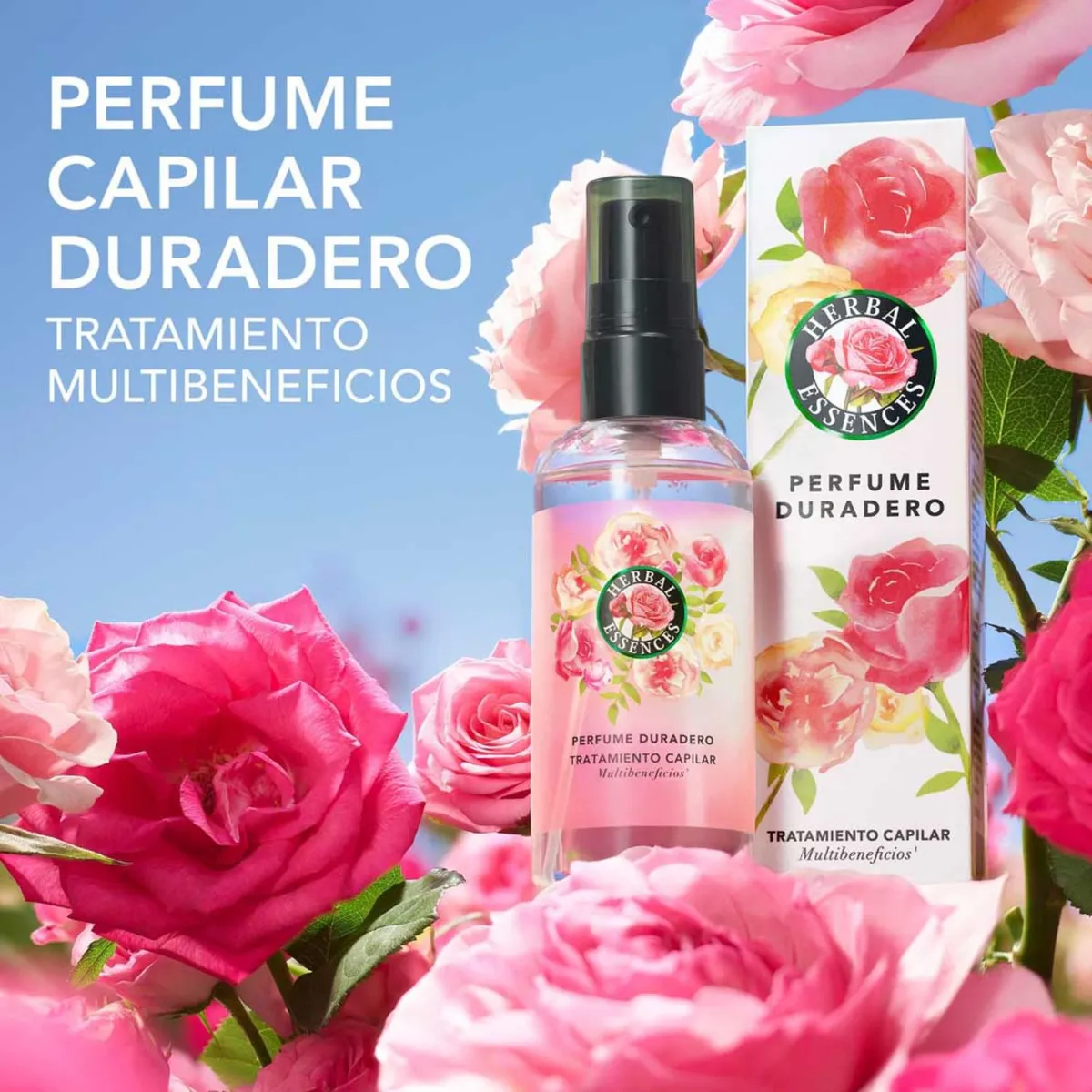 HERBAL ESSENCES - Perfume Tratamiento Capilar Smooth Rosa Mosqueta Herbal Essences 90 ml