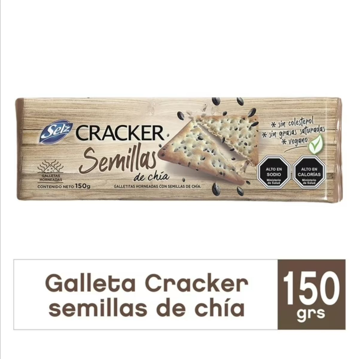 SELZ - Galletas Cracker con Semillas de Chía Selz 150 g