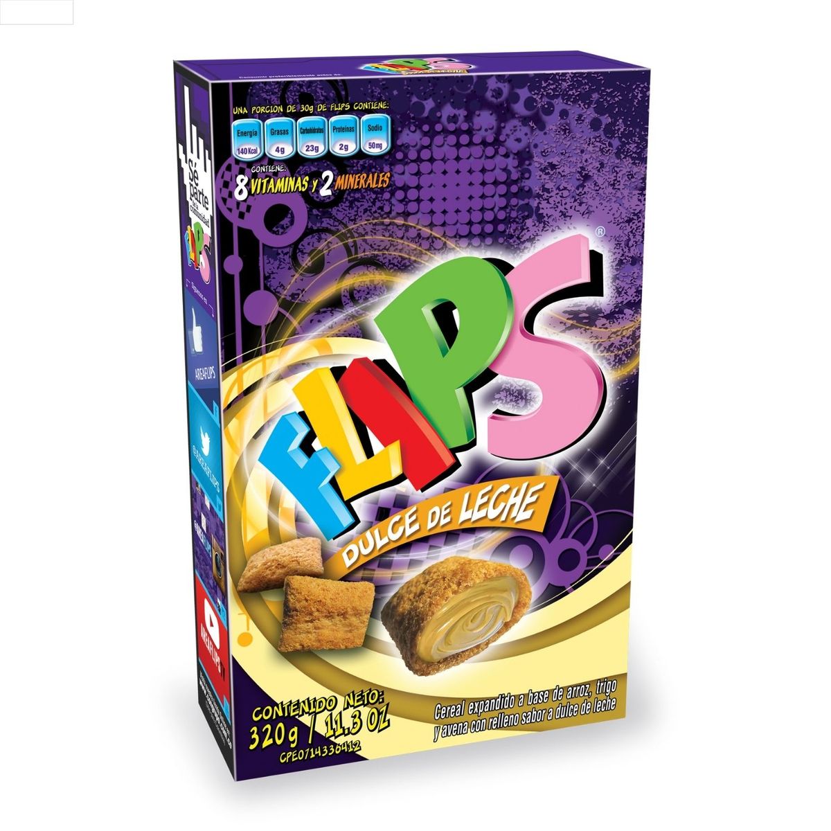 FLIPS - Cereal Flips Dulce de Leche 320 g