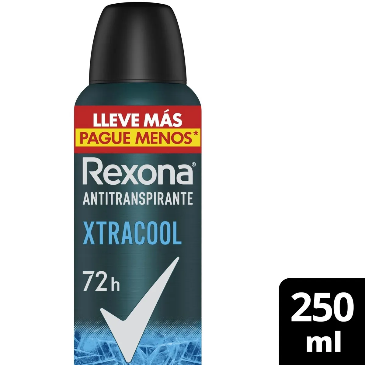 REXONA - Desodorante Antitranspirante Aerosol Rexona Xtracool 72 H Hombre 250 ml
