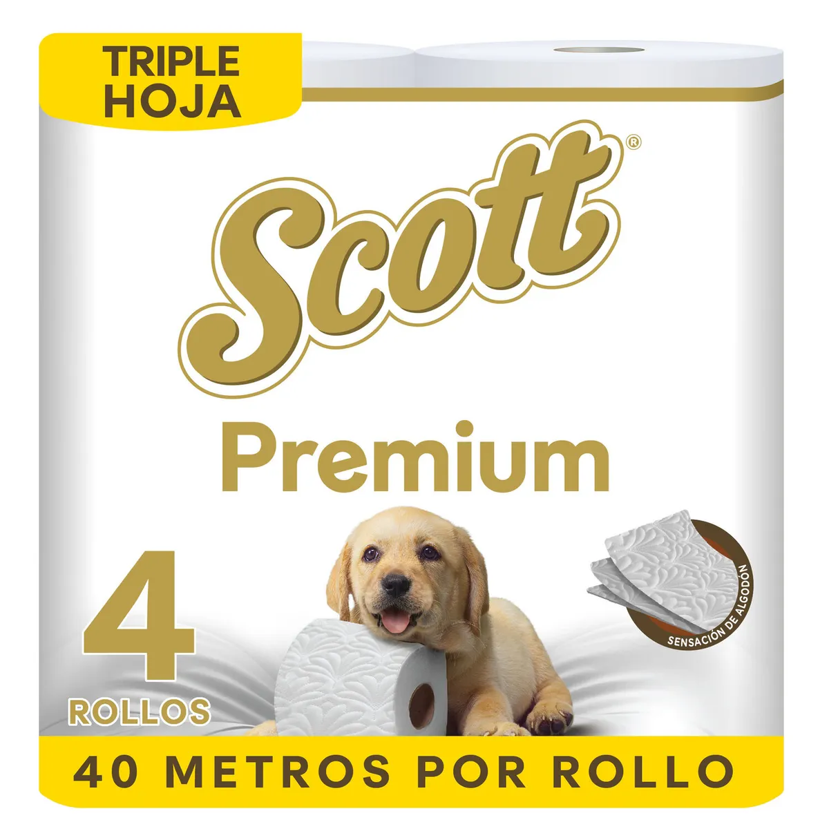 SCOTT - Papel Higienico Scott Premium Triple Hoja 4 x 40 mts