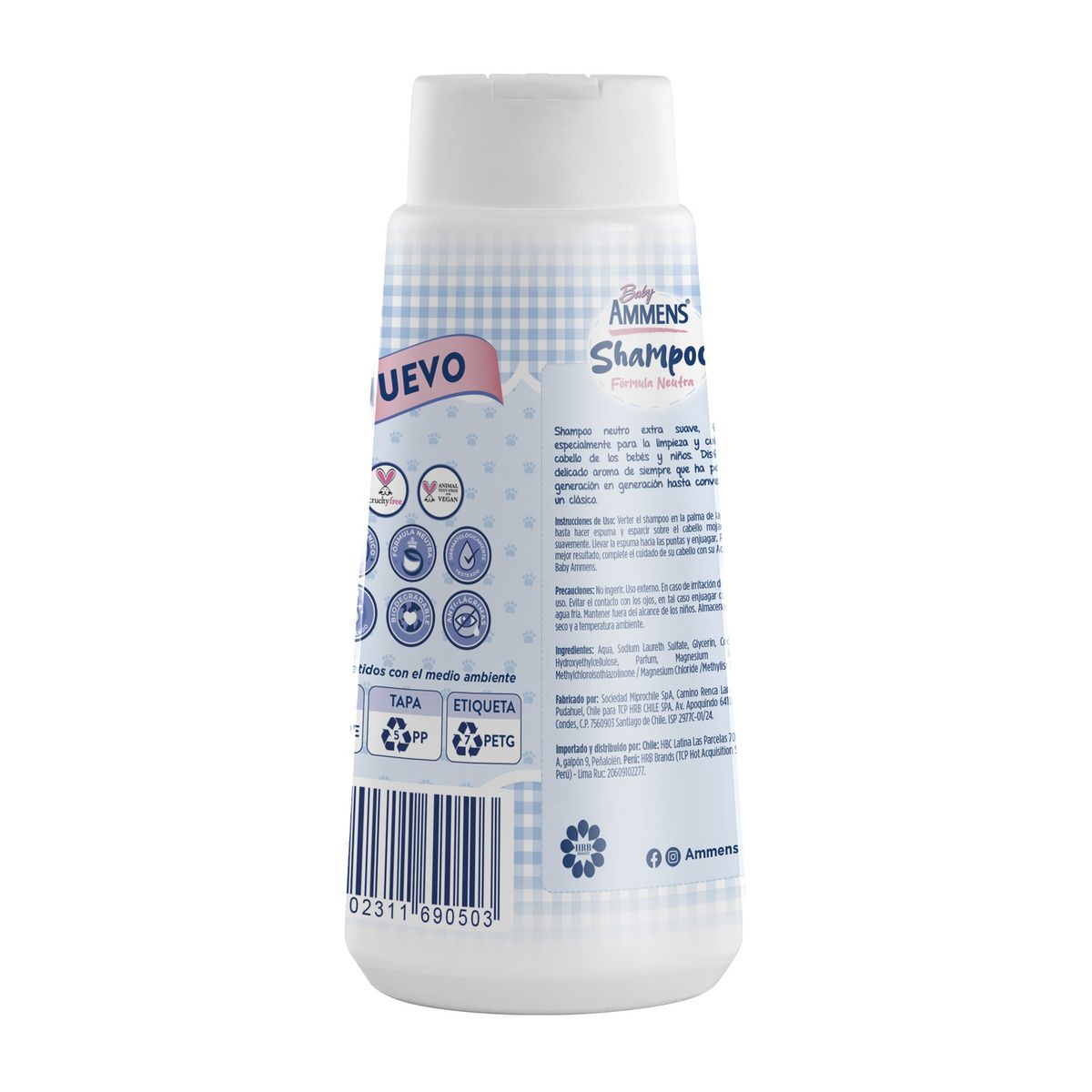 AMMENS - Shampoo Ammens Baby Botella 750 ml