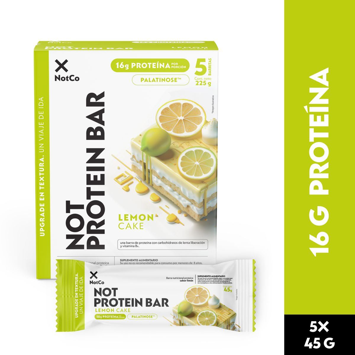 NOTSNACK BAR - Barra de Proteína NotSnack Bar Lemon Cake 5 x 45g