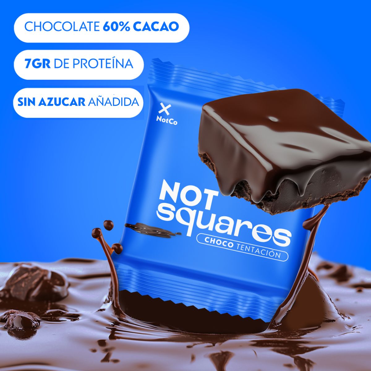 NOT SQUARES - Barras de Proteínas Not Squares Choco Tentación 150 g