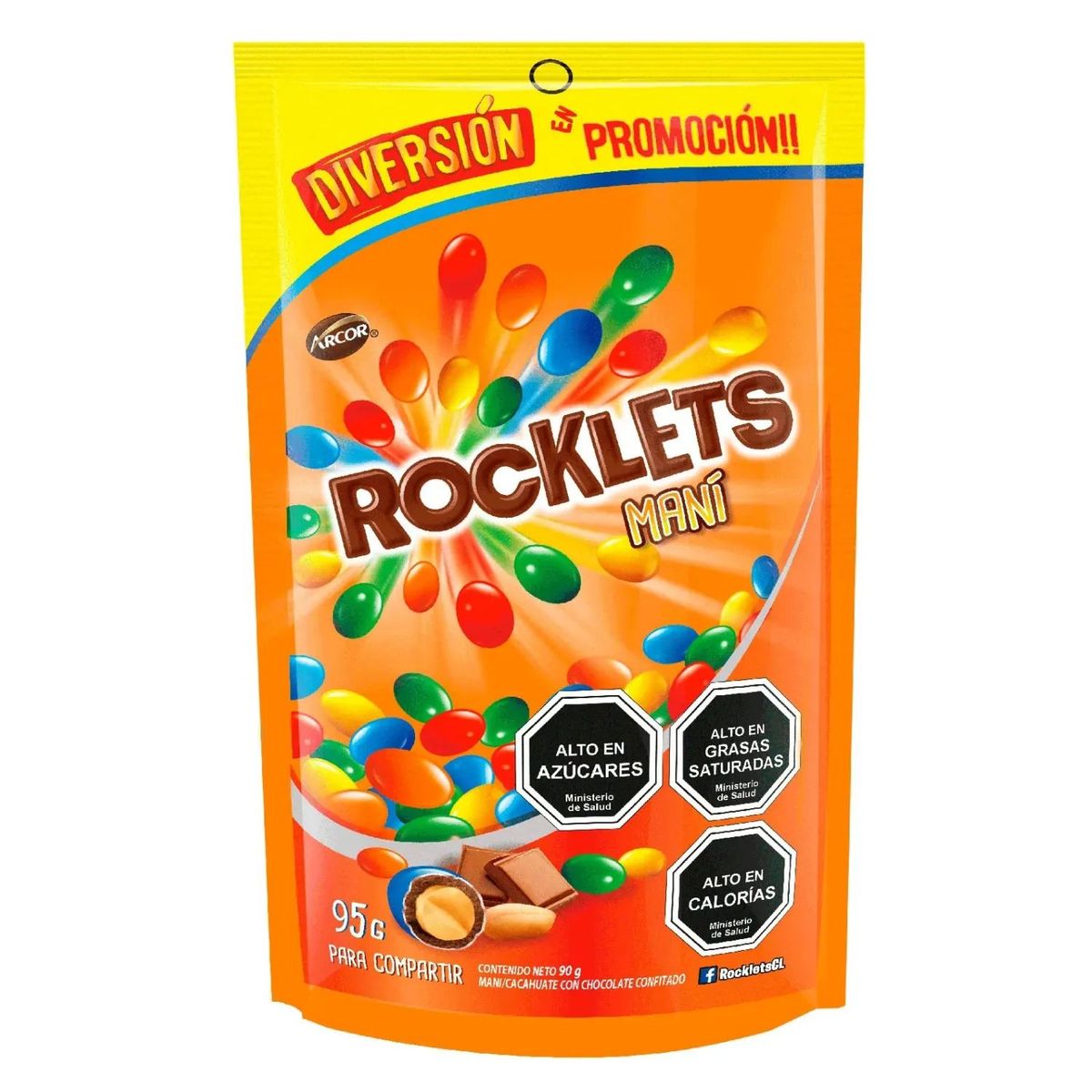 ROCKLETS - Chocolate Rocklets Maní Doypack 95 g