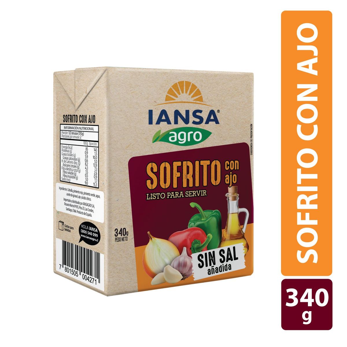 IANSA AGRO - Sofrito con Ajo Iansa Agro 340 g