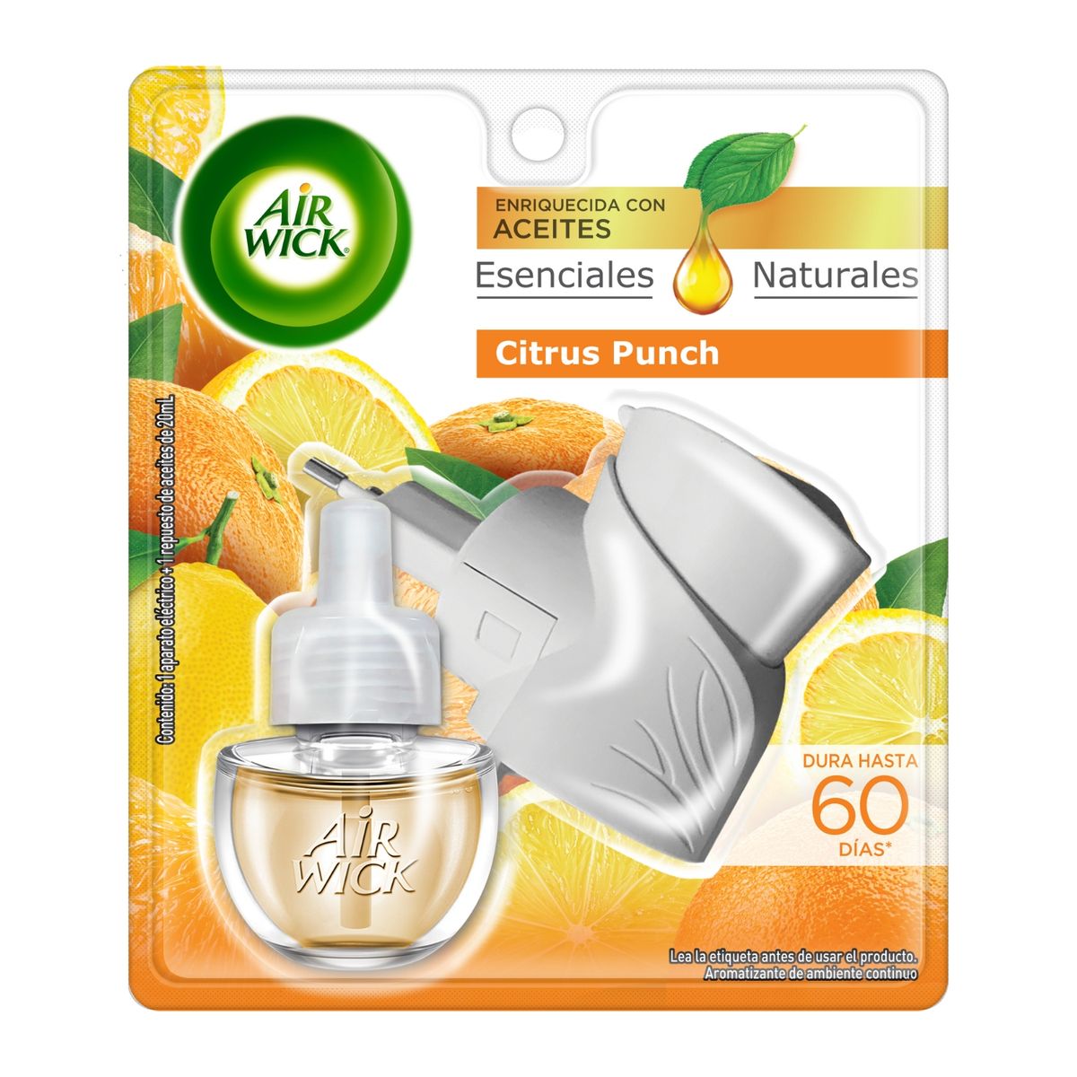 AIR WICK - Aparato Eléctrico Aroma Citrus Punch Air Wick 20 ml