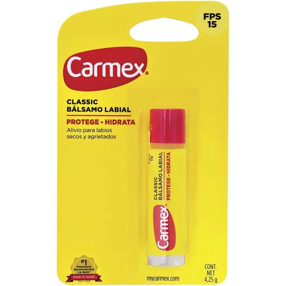 CARMEX - Bálsamo Labial Barra Carmex Clásico FPS 15 4.25 gr