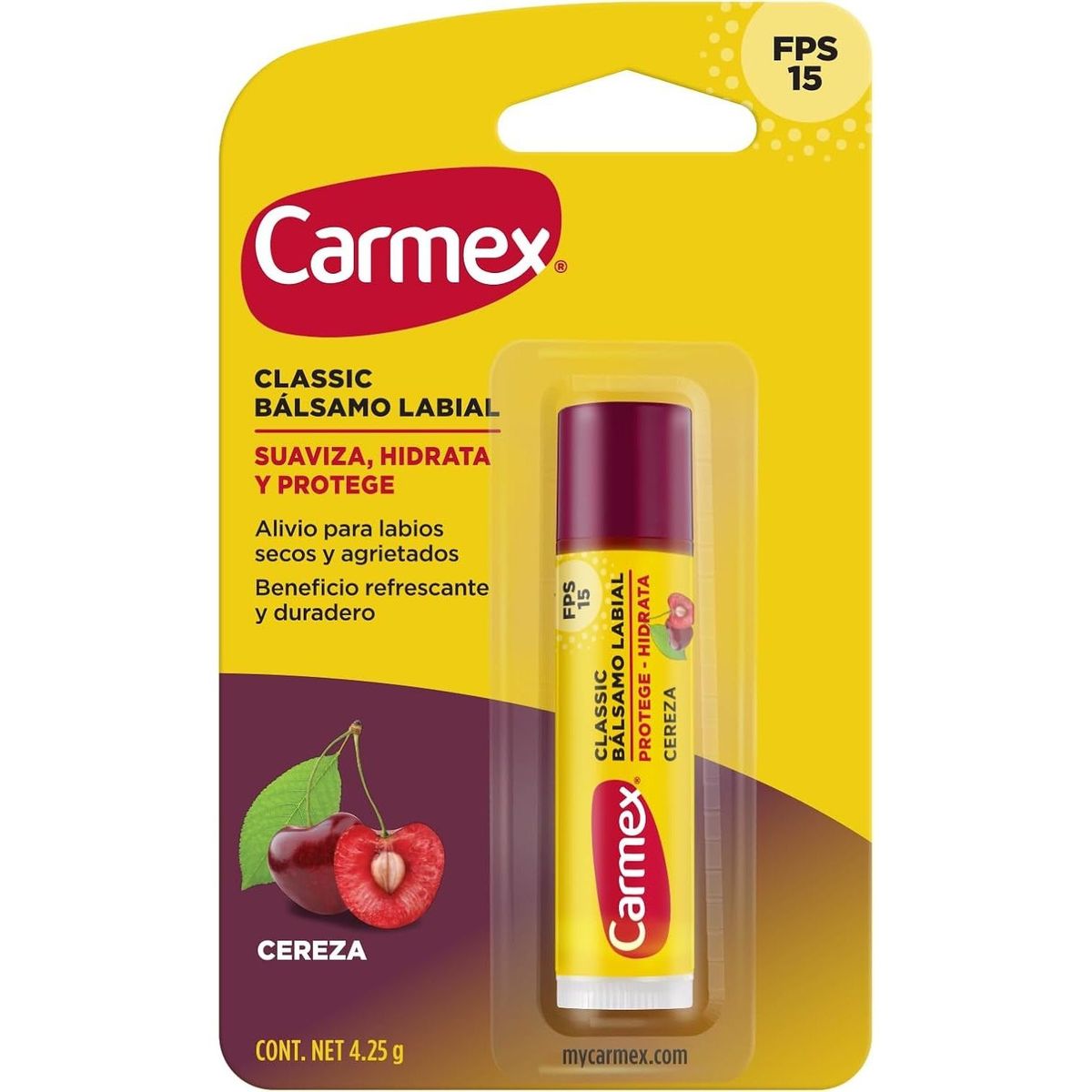 CARMEX - Bálsamo Labial Barra Carmex Cereza FPS 15 4.25 gr