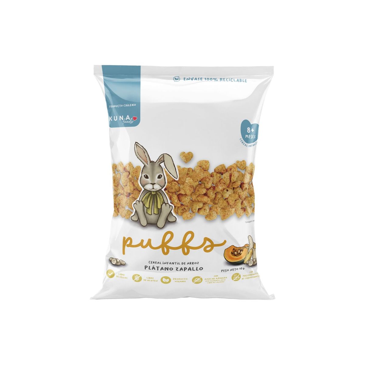KUNA FOODS - Cereal Infantil Sabor Plátano Zapallo Kuna Foods 10 g