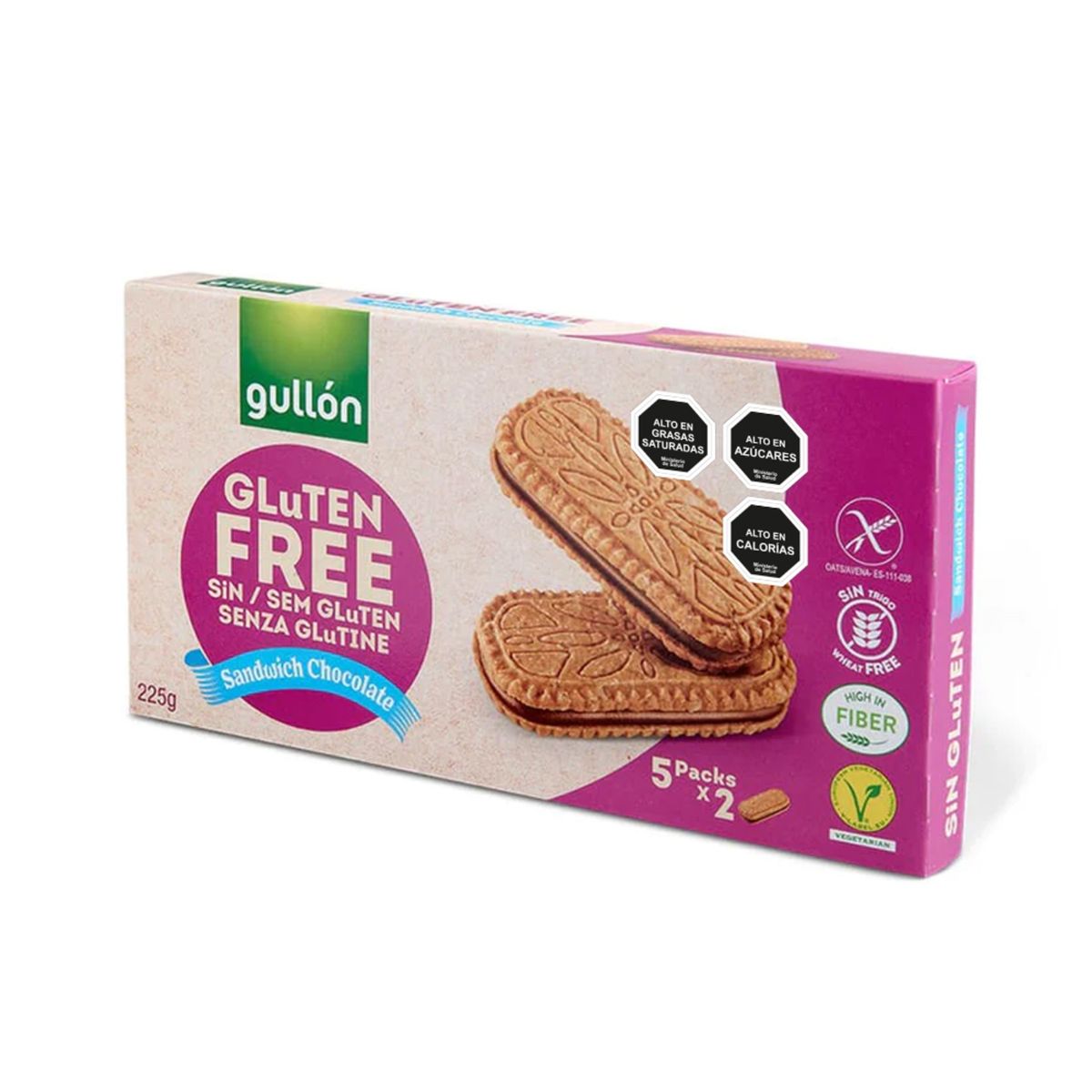GULLON - Galletas de Chocolate Sándwich sin Gluten Gullon 225 g