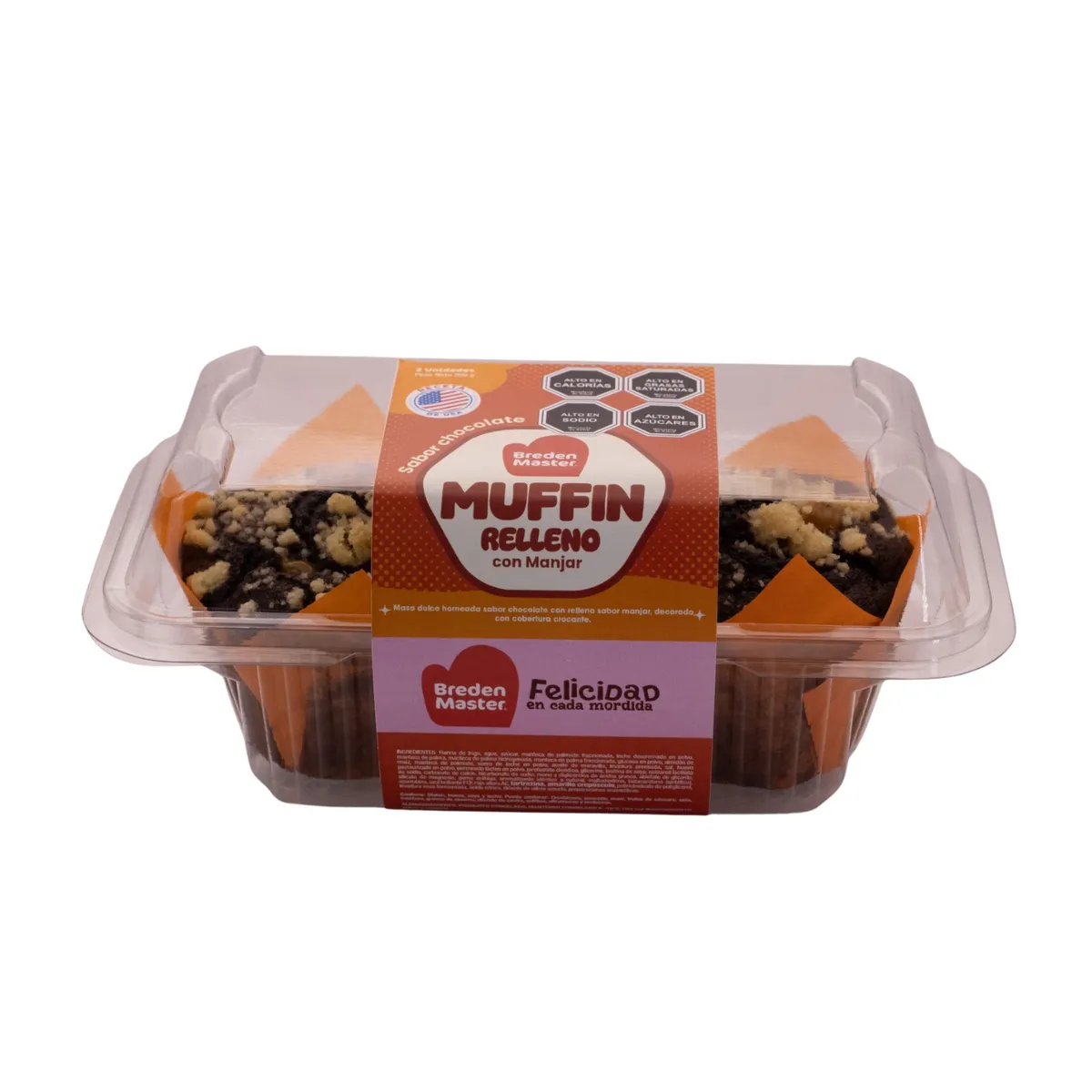 BREDENMASTER - Pack Muffin Classic Relleno Manjar Bredenmaster 2 Un