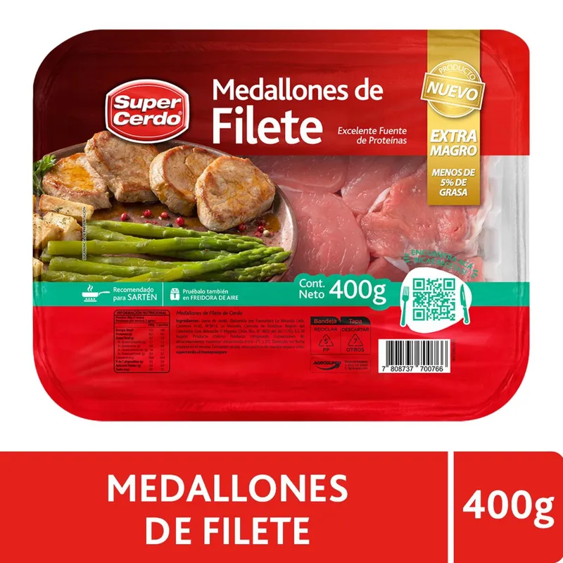 SUPER CERDO - Medallones de Filete de Cerdo Super Cerdo 400 g