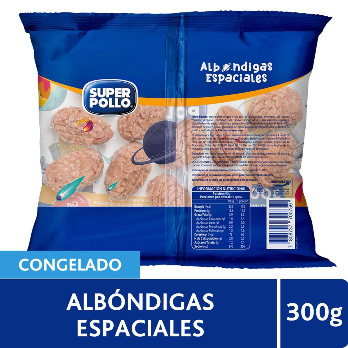 SUPER POLLO - Albondigas de Pollo Espaciales Congeladas Super Pollo 300 g