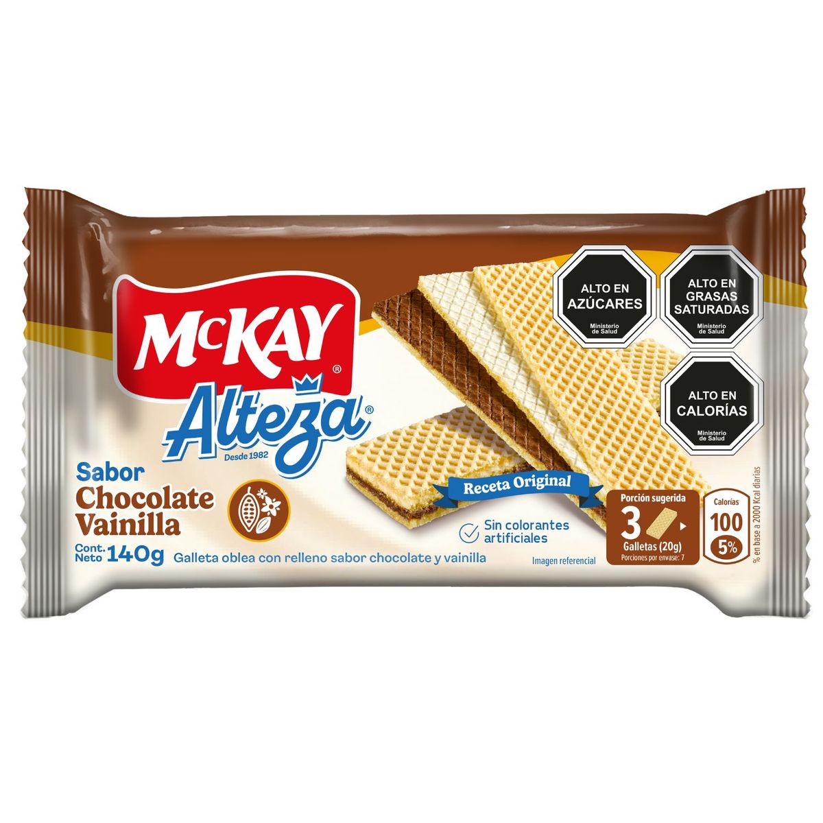 MCKAY - Galletas Oblea Alteza Chocolate Vainilla Mckay 140 g