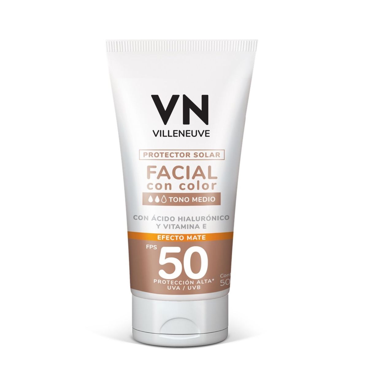 VILLENEUVE - Protector Solar Tono Medio Efecto Mate FPS 50 Villeneuve 50 ml
