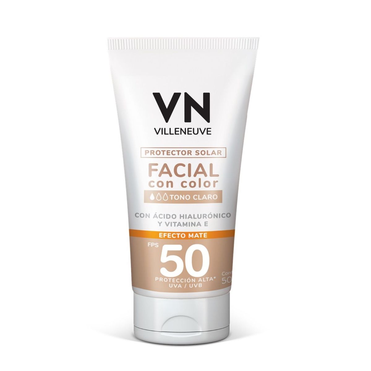 VILLENEUVE - Protector Solar Tono Claro Efecto Mate FPS 50 Villeneuve 50 ml