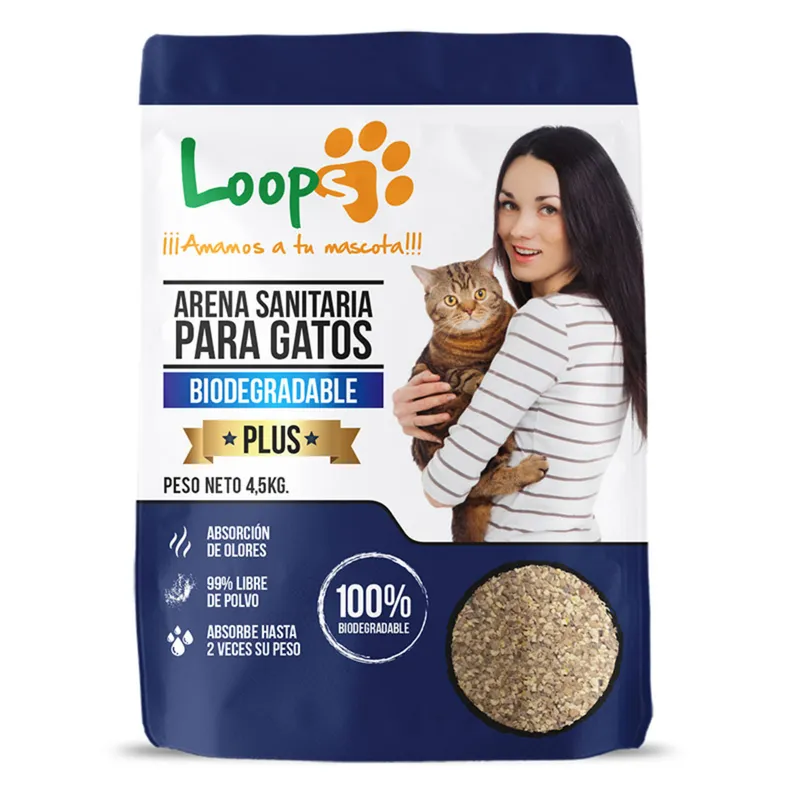 LOOPS - Arena Sanitaria para Gatos Biodegradable Plus Loops 4.5 Kg