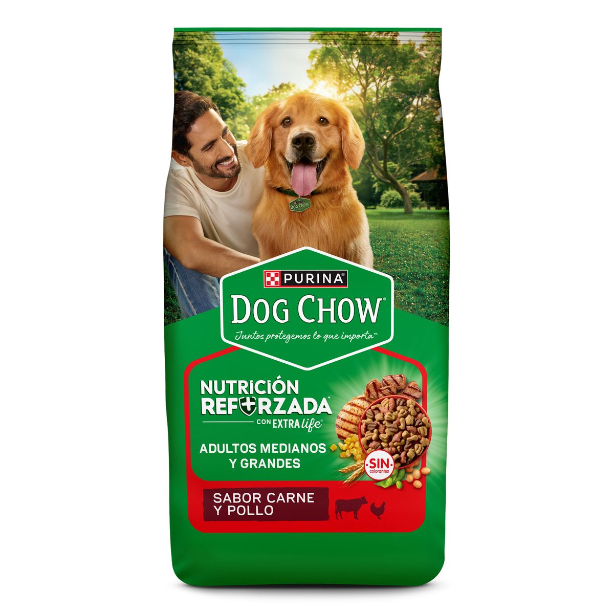 DOG CHOW - Alimento para Perros Adultos Dog Chow Carne y Pollo 12 Kg