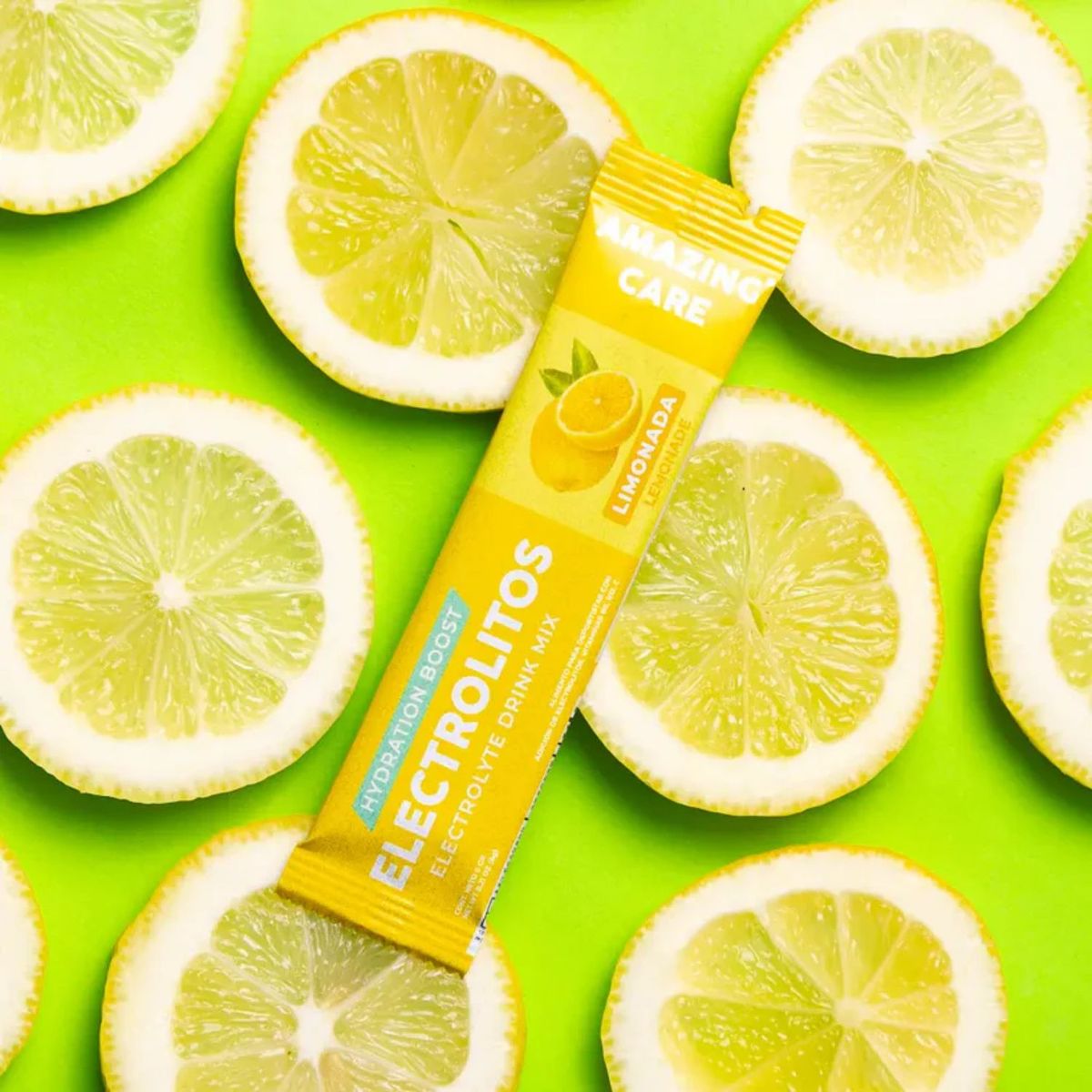 AMAZING CARE - Electrolitos en Polvo Sabor Limón Amazing Care 12 x 6 g
