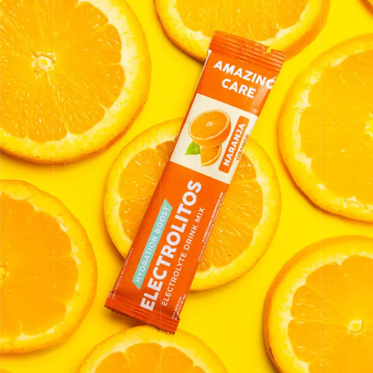 AMAZING CARE - Electrolitos en Polvo Sabor Naranja Amazing Care 12 x 6 g