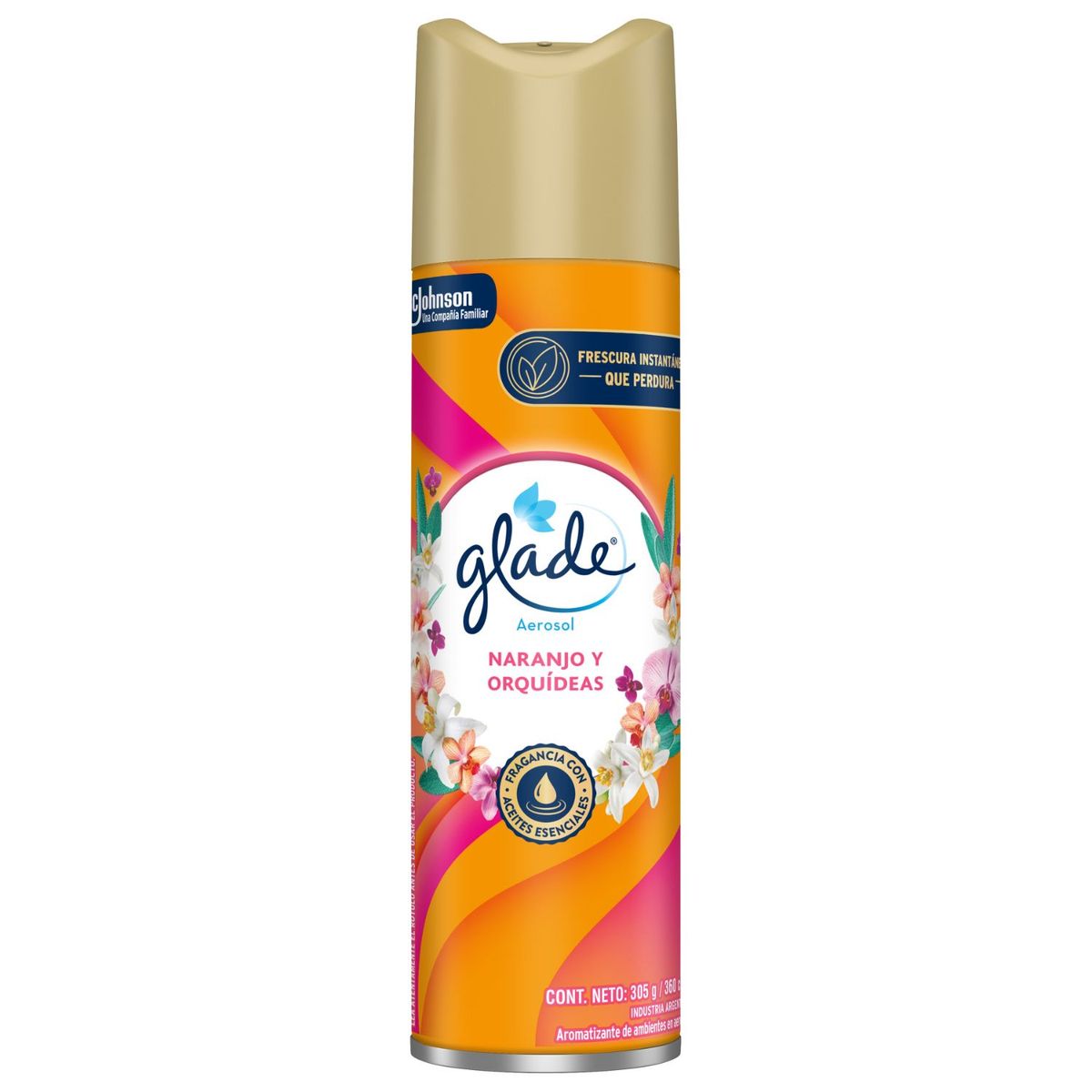 GLADE - Desodorante Ambiental Glade Aerosol Flores Naranjo y Orquídeas 360 ml