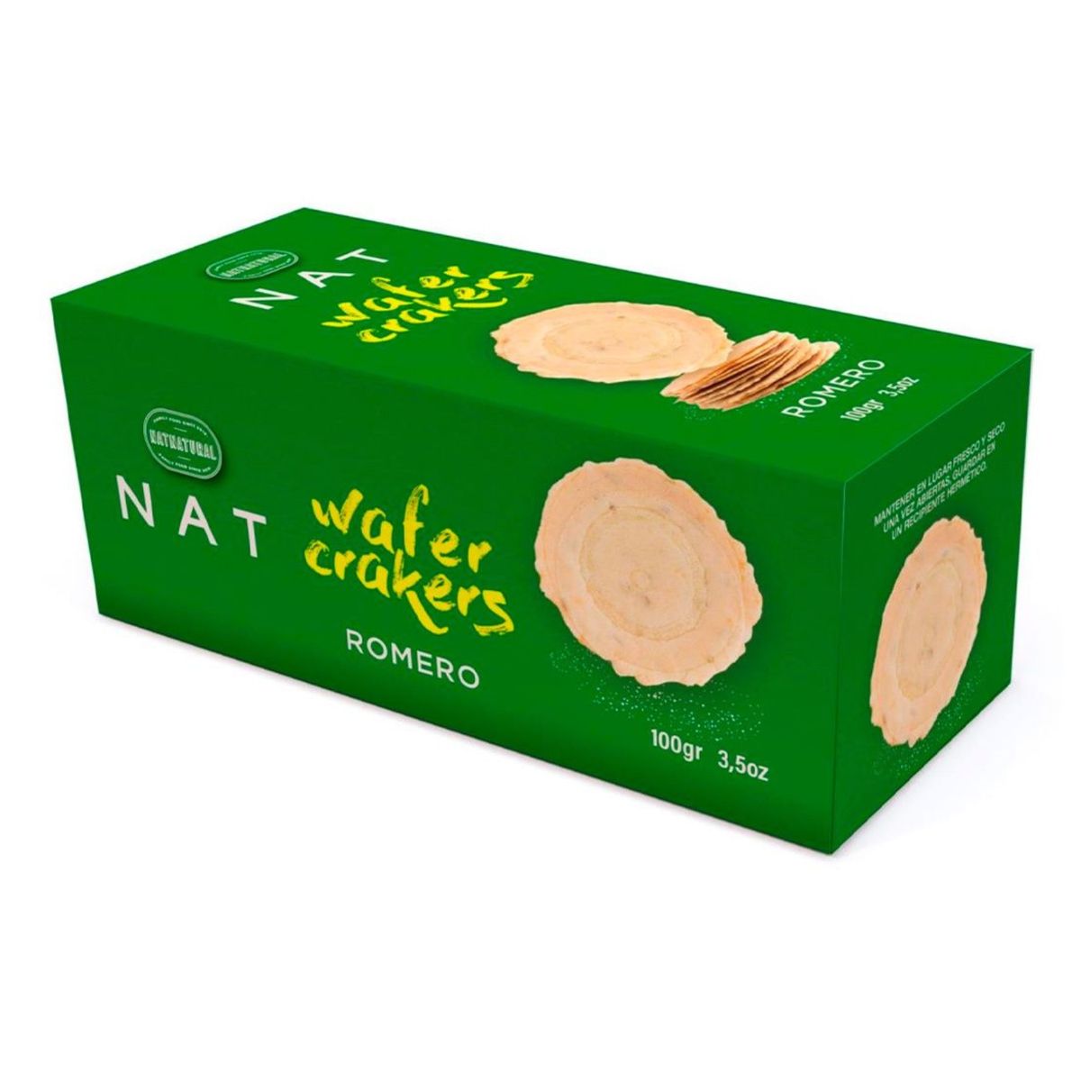 NAT CRACKERS - Galletas Nat Wafer Crackers Sabor Romero 100 g