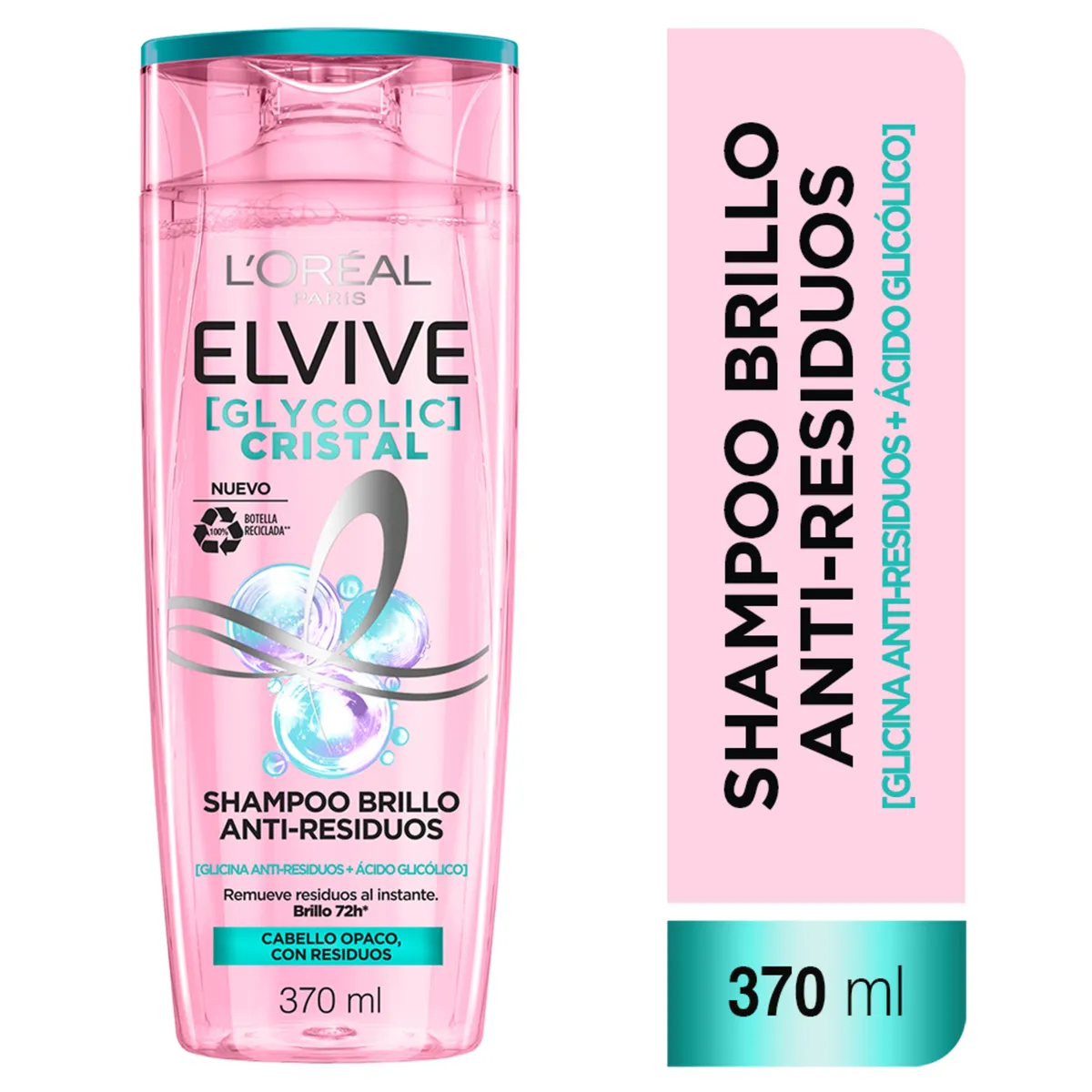 ELVIVE - Shampoo Brillo Cristalino Glycolic Cristal Elvive 370 ml